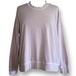 C.T. Plage Womens Sweatshirt Sz 36 4 Beige Cotton Minimalist Athleisure Pullover